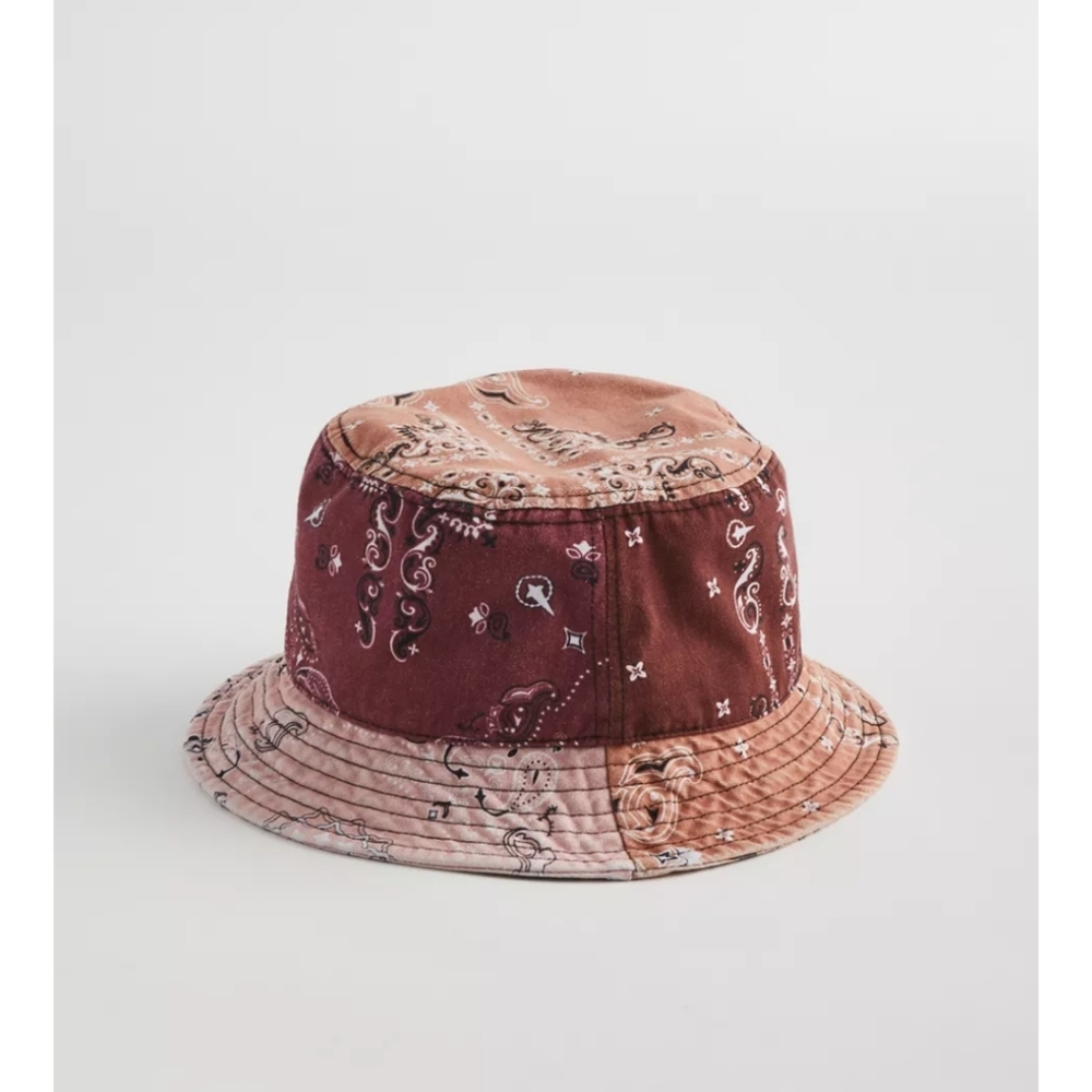 Urban outfitters washed paisley patchwork bucket hat